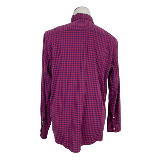 Gap Mens Red & Navy Button-Down Shirt Long Sleeve Front Pocket Size XL - New - Picture 3 of 10